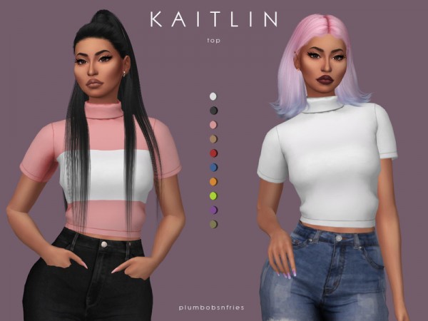  The Sims Resource: Kaitlin top by Plumbobs n Fries