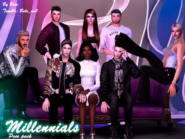  The Sims Resource: Millennials   Pose pack by Beto ae0
