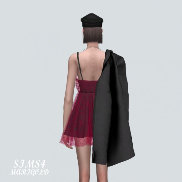  SIMS4 Marigold: Unique Jacket With ShaSha Mini Dress