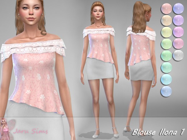  The Sims Resource: Blouse Ilona 1 by Jaru Sims
