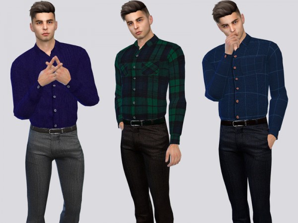 The Sims Resource: Vice ButtonUp Shirts by McLayneSims