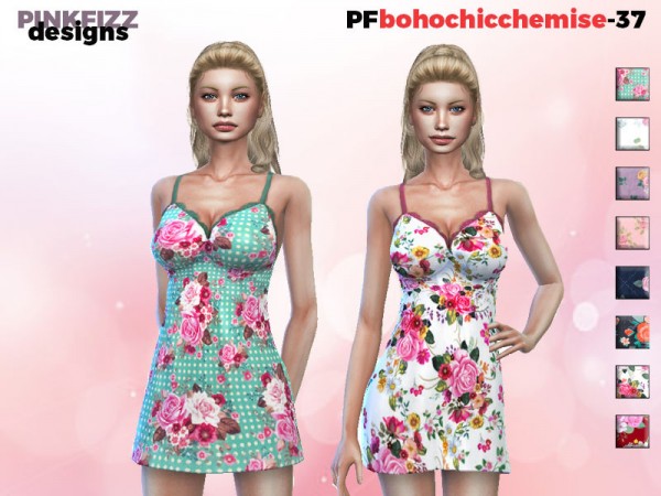 The Sims Resource: Boho Chic Chemise by Pinkfizzzzz