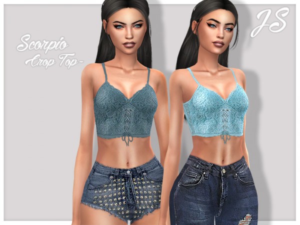  The Sims Resource: Scorpio Crop Top by JavaSims