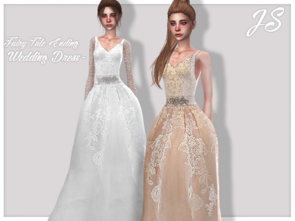  The Sims Resource: Fairy Tale Ending (Wedding Dress) by JavaSims