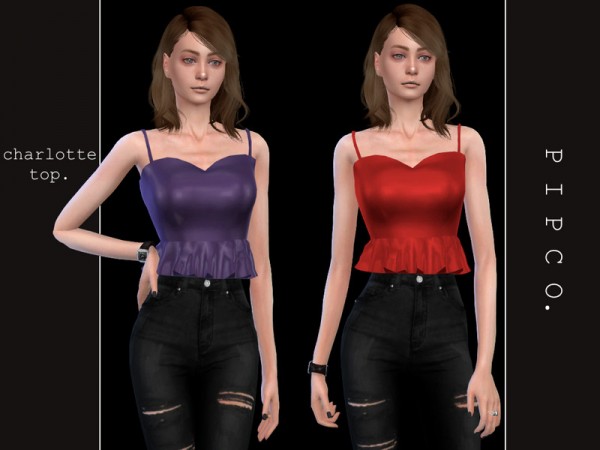  The Sims Resource: Charlotte top by Pipco