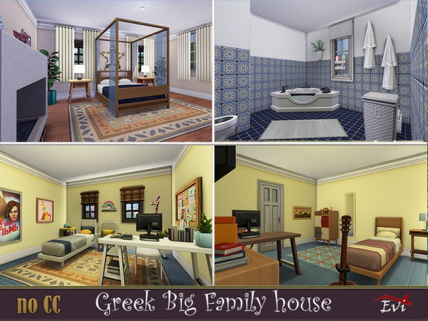  The Sims Resource: Greek Big Family Home by evi