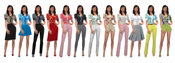  Sims 4 Sue: Collared Blouse