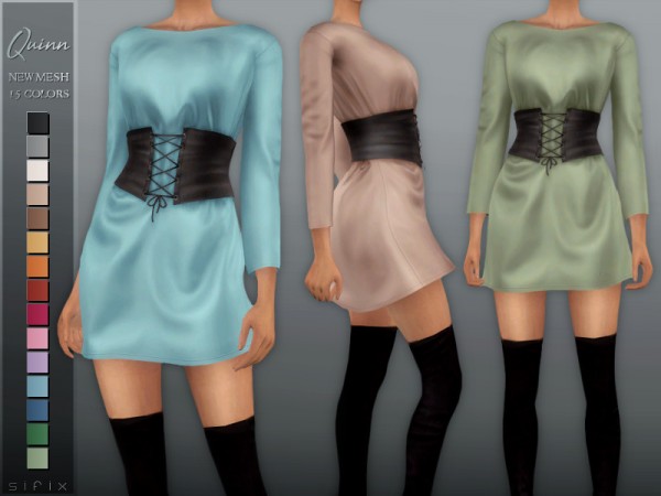  The Sims Resource: Quinn Dress by Sifix