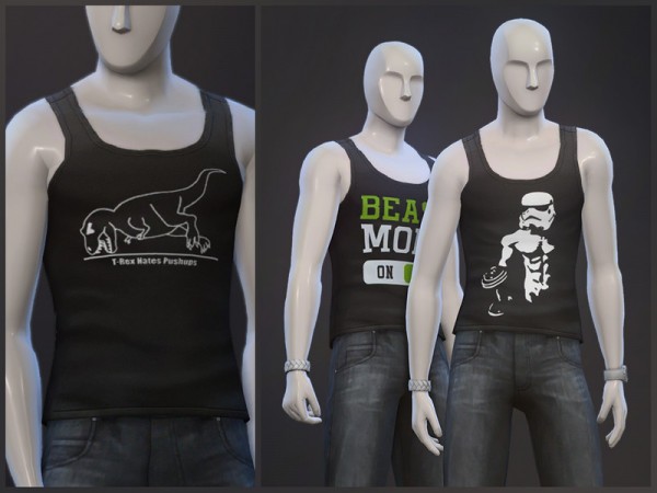  The Sims Resource: Workout tank top by sugar owl
