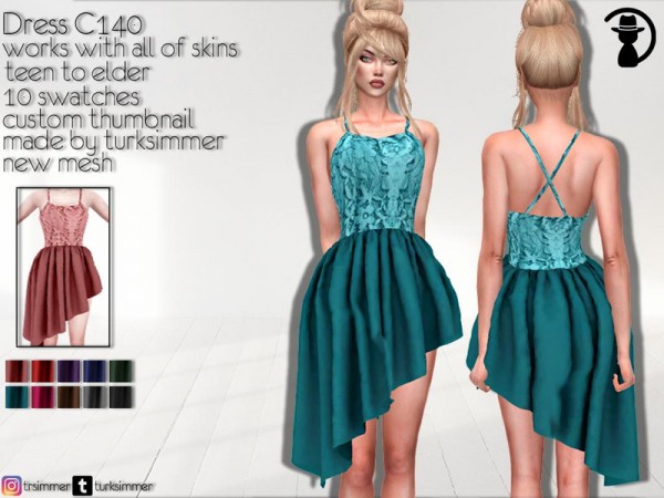  The Sims Resource: Dress C140 by turksimmer