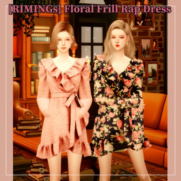  Rimings: Floral Frill Rap Dress