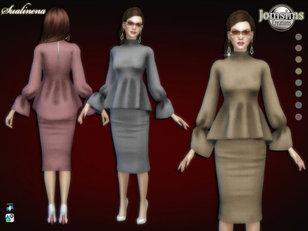  The Sims Resource: Sualinena dress by jomsims