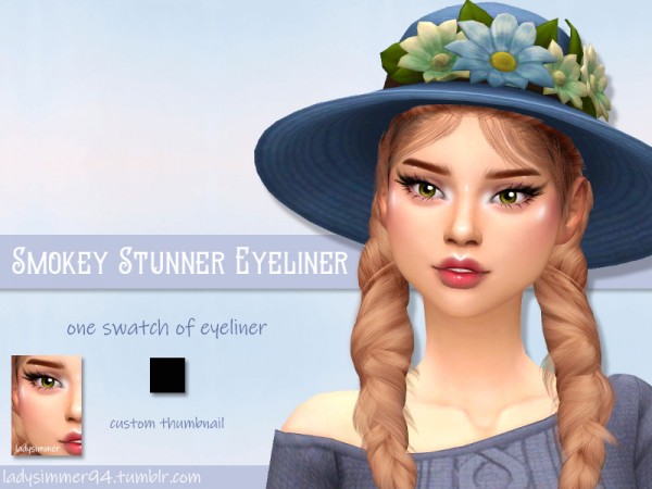  The Sims Resource: Smokey Stunner Eyeliner by LadySimmer94