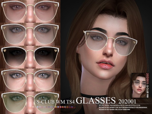  The Sims Resource: Glasses 202001 by S Club