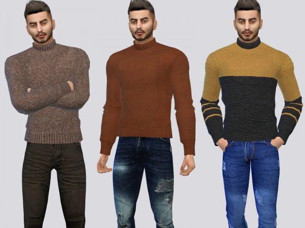  The Sims Resource: Chunky Sweaters by McLayneSims