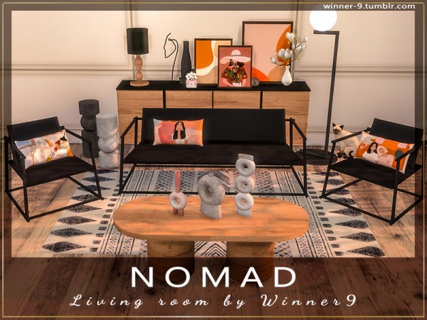  The Sims Resource: Nomad Living Room by Winner9