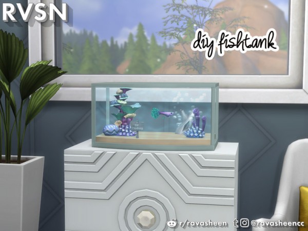  The Sims Resource: Sofishticated DIY Mini Aquarium by RAVASHEEN