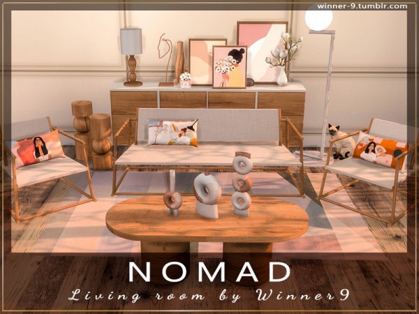  The Sims Resource: Nomad Living Room by Winner9