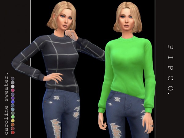  The Sims Resource: Caroline sweater by Pipco