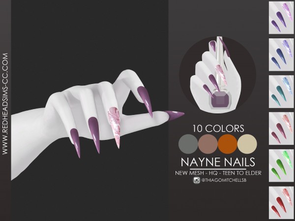 Red Head Sims: Nayne Nails