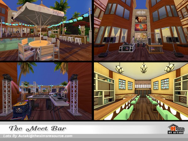 The Sims Resource The Meet Bar Nocc By Autaki • Sims 4 Downloads
