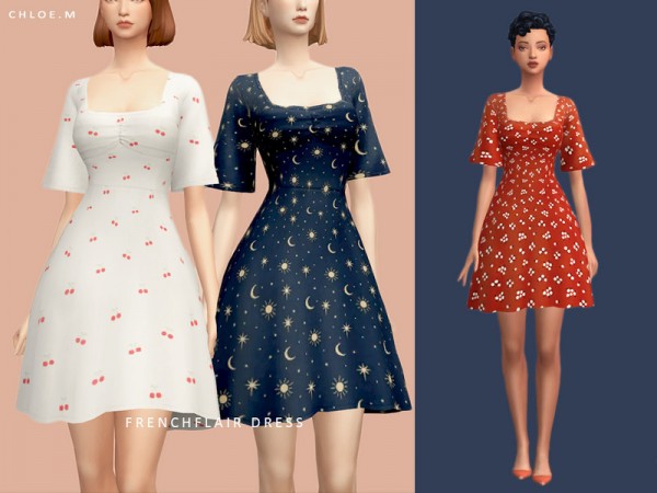  The Sims Resource: French Flair Dress by ChloeM