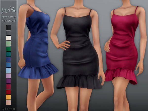 The Sims Resource: Willa Dress by Sifix