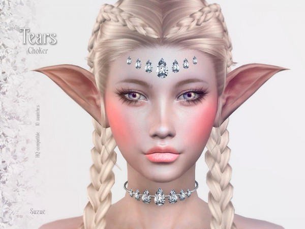 The Sims Resource: Tears Choker by Suzue