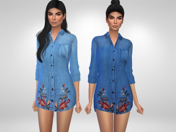  The Sims Resource: Embroidered Dress by Puresim