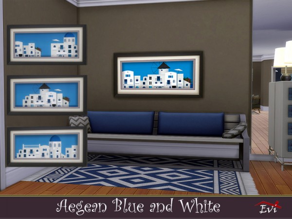  The Sims Resource: Aegean Blue and White Paints by Evi