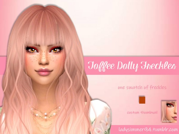  The Sims Resource: Toffee Dotty Freckles by LadySimmer94