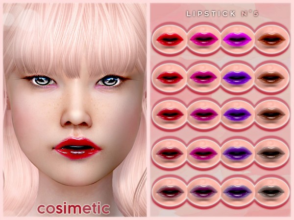  The Sims Resource: Lipstick N5 by cosimetic