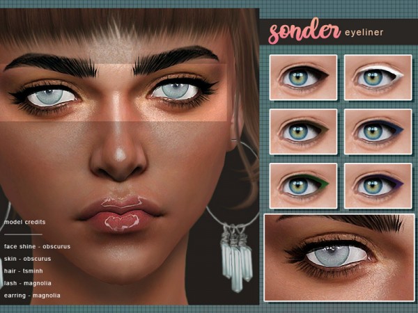  The Sims Resource: Sonder  Eyeliner by Screaming Mustard