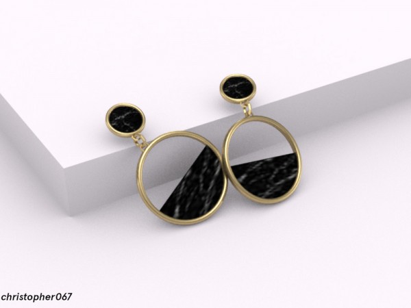  The Sims Resource: Material Girl Earrings by Christopher067