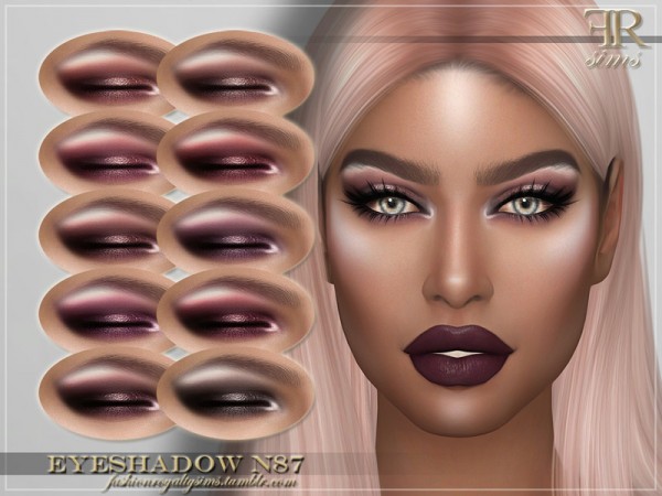  The Sims Resource: Eyeshadow N87 by FashionRoyaltySims