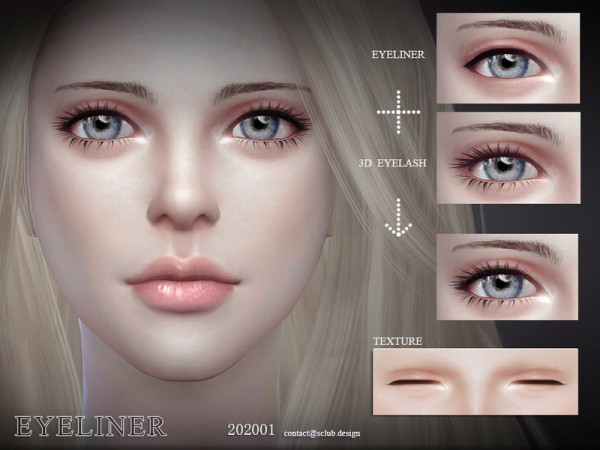  The Sims Resource: Eyeliners 202001 by S Club