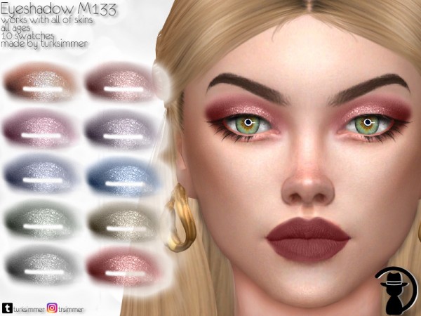  The Sims Resource: Eyeshadow M133 by turksimmer
