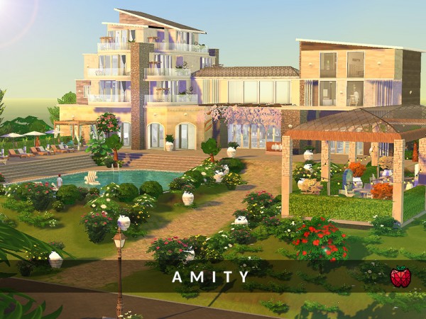  The Sims Resource: Amity   spa hotel by melapples
