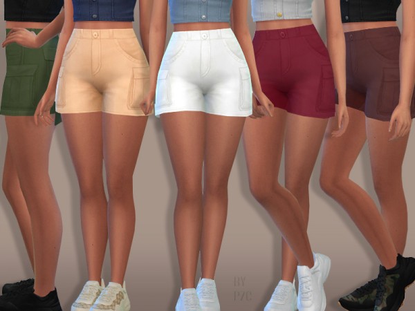  The Sims Resource: Sunday Cargo Shorts 9094 by Pinkzombiecupcakes