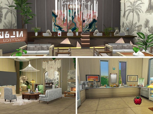  The Sims Resource: Amity   spa hotel by melapples