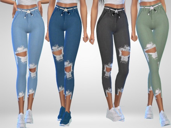  The Sims Resource: Distressed Pants by Puresim