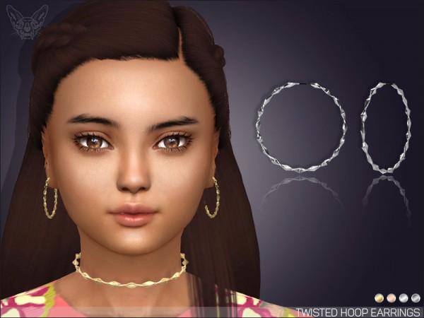  Giulietta Sims: Twisted Hoop Earrings For Kids