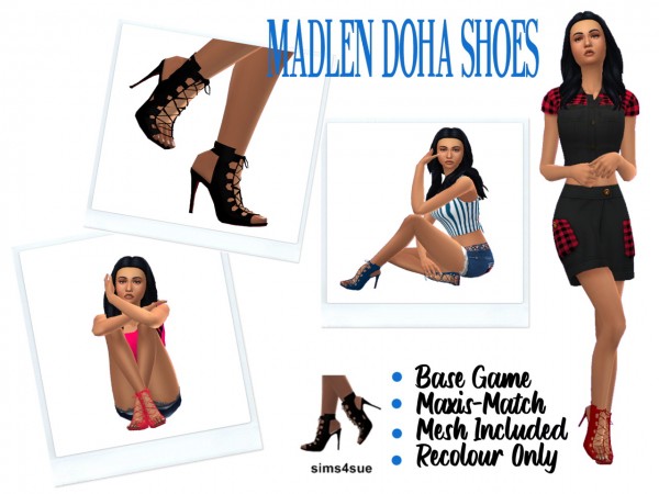  Sims 4 Sue: Madlen`s Doha Shoes recolored