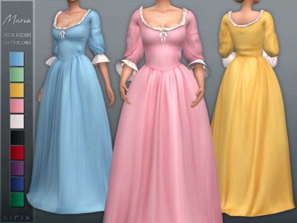  The Sims Resource: Maria Dress by Sifix