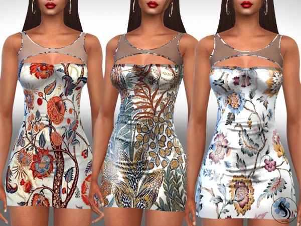  The Sims Resource: Egzotic Lighter Colour Dresses by Saliwa