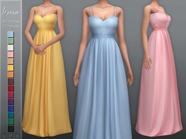  The Sims Resource: Irma Dress by Sifix