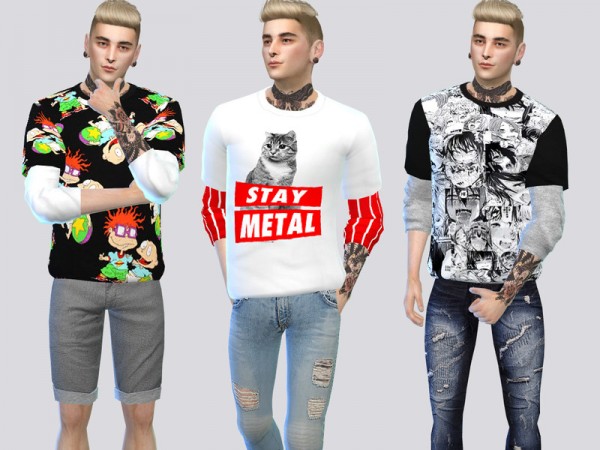  The Sims Resource: Board Shirts by McLayneSims