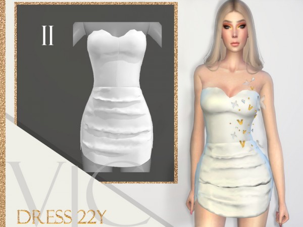  The Sims Resource: Dress 22YII by Viy Sims