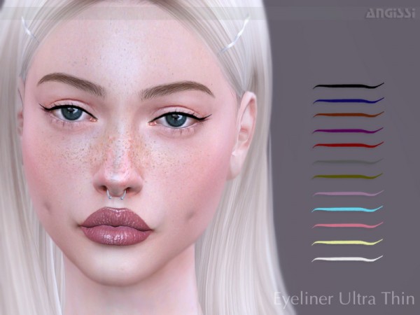 The Sims Resource: Eyeliner Ultra Thin by ANGISSI