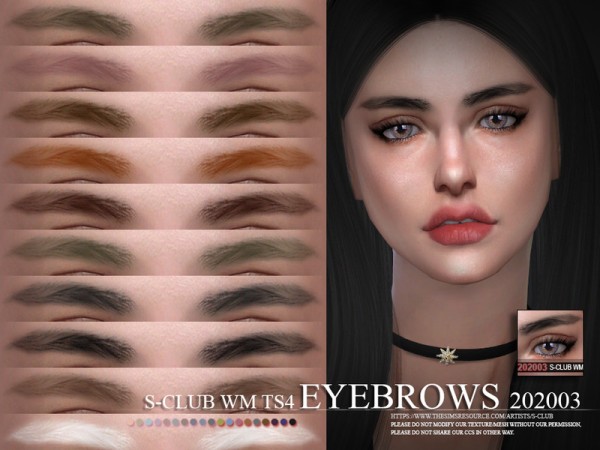  The Sims Resource: Eyebrows 202003 by S Club